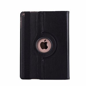 360 Graden Rotatie Case voor Apple iPad 234 Flip PU Leather Stand Smart Case Cover voor iPad 2 iPad 3 iPad 4 Tablet Gevallen: Black