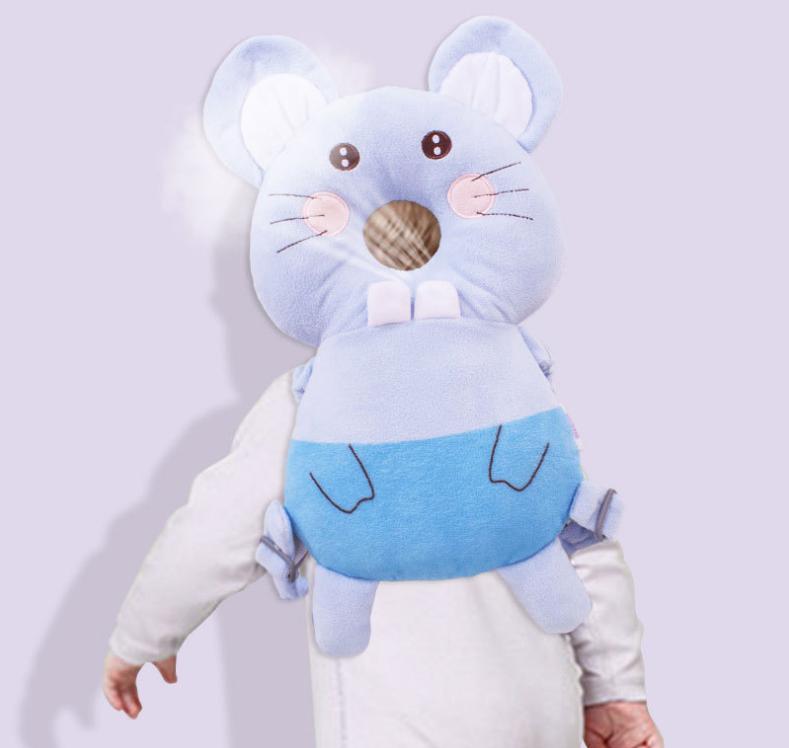 Baby Hoofd Bescherming Anti-Val Lopen Terug Kussen Air Mesh Pluche Pad Peuter Veiligheidsgordel Baby Hoofd Hals Zorg Slip