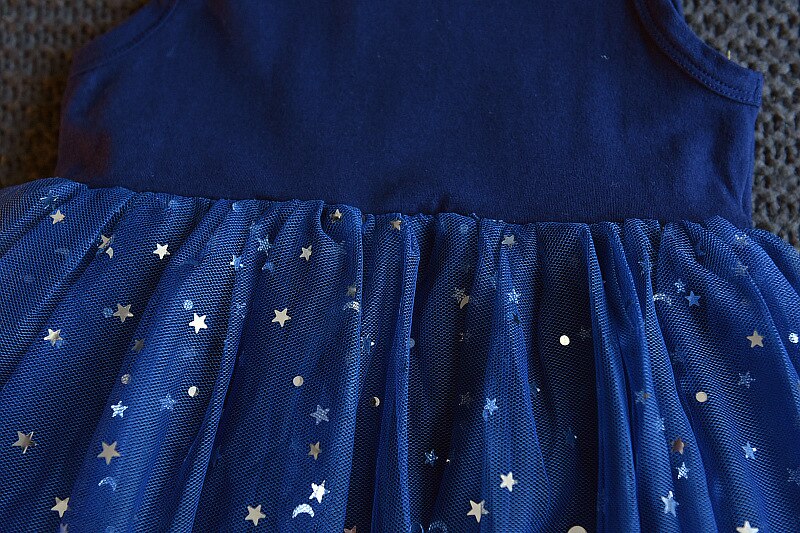 2-6Years Zomer Kleding Peuter Jurken Voor Baby Meisjes Kant Mesh Mouwloze Prinses Feestjurk Kinderen Kleding 1898