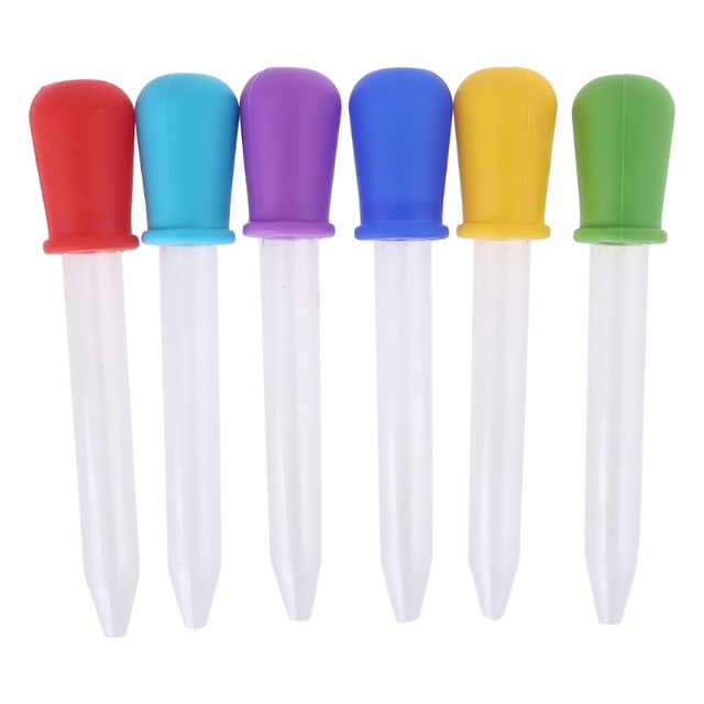 6/7/8/10 st baby dropper medicin matare barn medicin enhet silikon pipett flytande mat dropper spädbarn redskap 5ml: 6 st