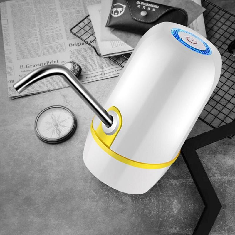 Usb Wireless Smart Electric Water Pump Dispenser Bottle Portable Beverage Suction Automatic Suction Pump For Home Travel White