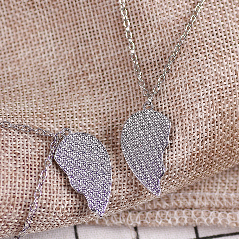 BFF-collar de corazón con letras para hombre y mujer, colgante de Metal para mejor amigo, accesorios de joyería de la amistad, al por mayor