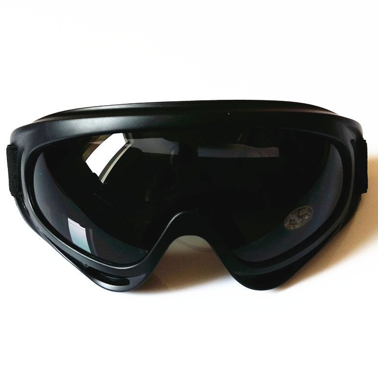 1 stk vinter vindtætte skibriller briller udendørs sports cs briller ski briller  uv400 støvtætte moto cykel solbriller: Sort