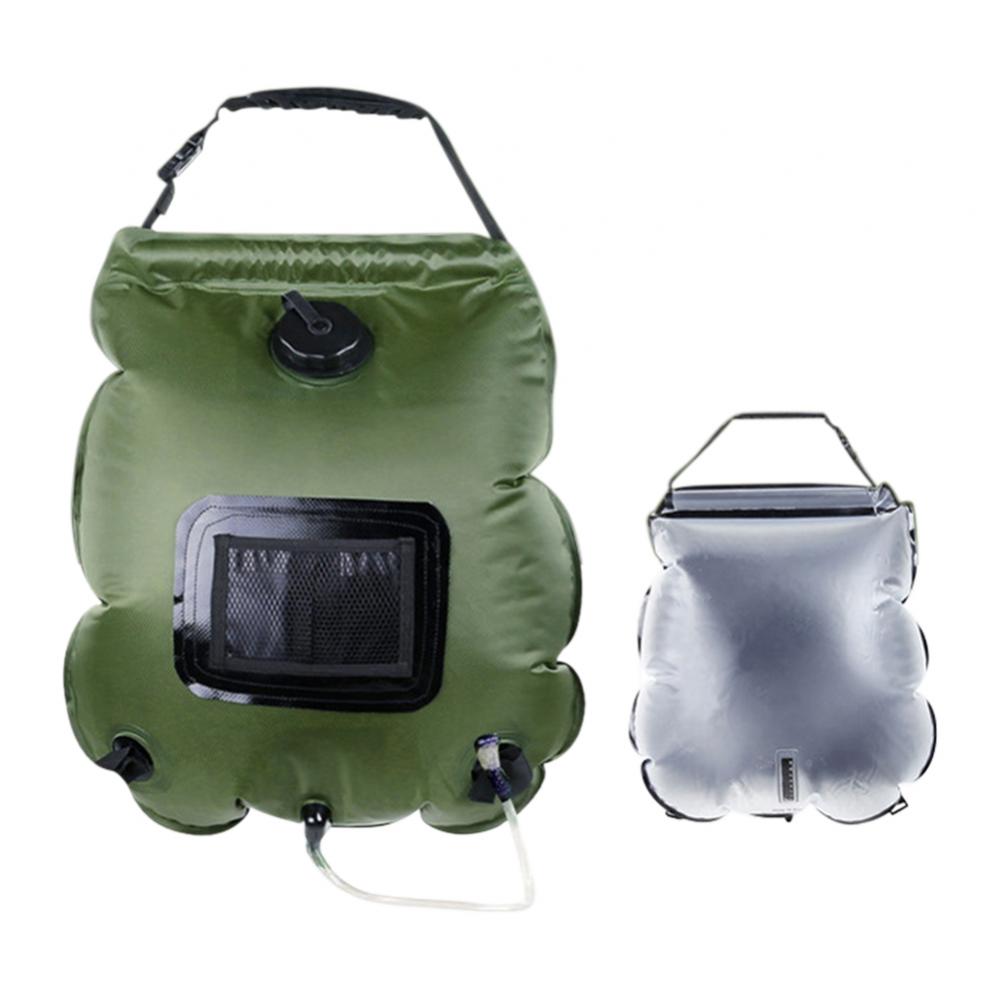 Tragbare 20L Außen Dusche Tasche Faltbare Solarenergie Beheizt Wasser Tasche Camping Reise Wandern Klettern Picknick Wasser Lagerung Tasche