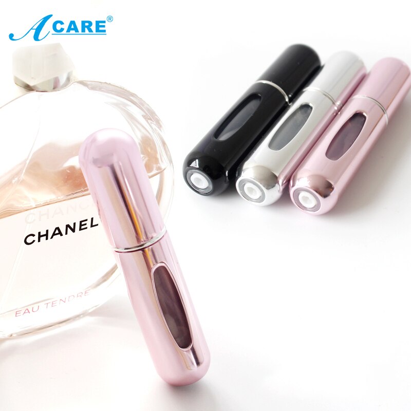 5ml Mini botella de Perfume recargable con Spray Perfume de envases cosméticos vacíos atomizador en Spray para botella de viaje