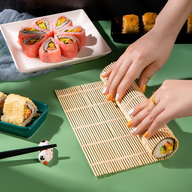 Diy Magic Rijst Roll Sushi Maker Cutter Roller Keuken Creatieve Onigiri Sushi Roller Mold Perfect Sushi Bamboe Gordijn Gereedschap