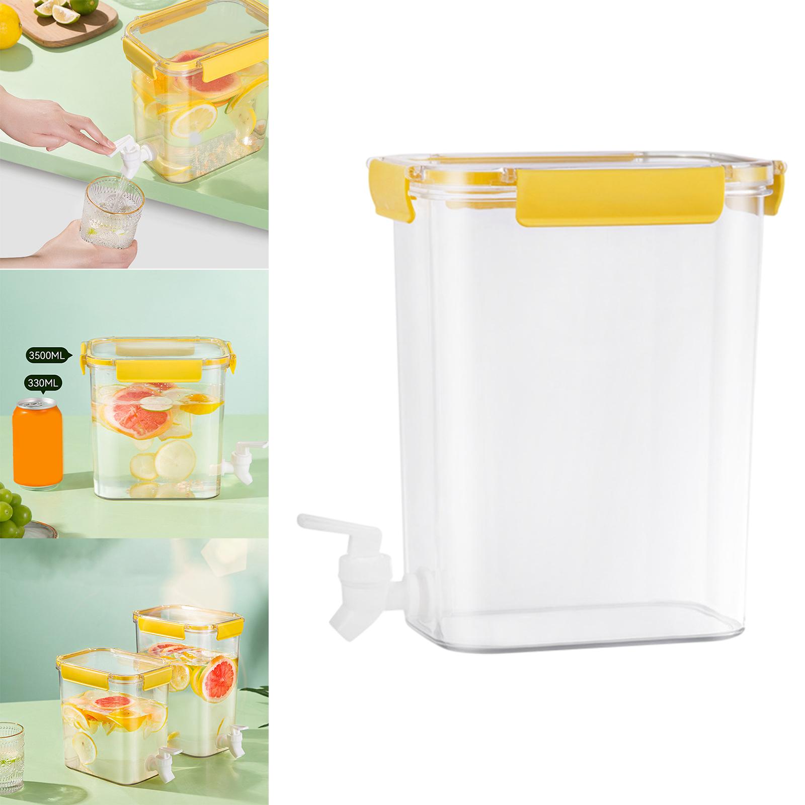 Beverage Dispenser Cold Water Cold Drink Bucket BPA Free Leak Free Refrigerator Cold Kettle for Iced Tea, Lemonade, Juice