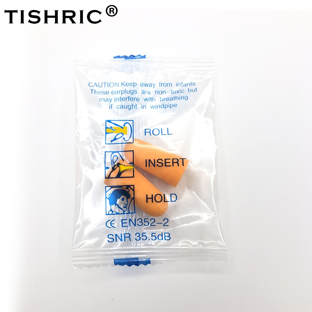 TISHRIC 100 Pairs Earplugs Sleep Noice Reduction Noise Cancelling 25dB Anti-noise Box For Travel/Sleep/Reading Ear Plugs: 100pairs Orange Bag