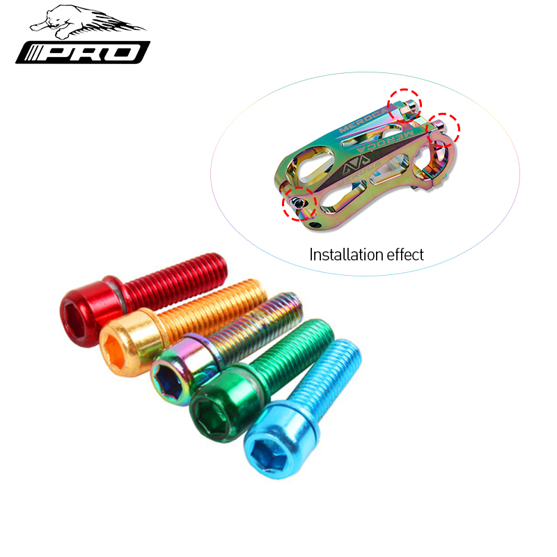 IIIPRO 6 stücke Fahrrad Vorbau Schrauben M5x18mm Edelstahl Mountainbike Vorbau Schrauben Bunte