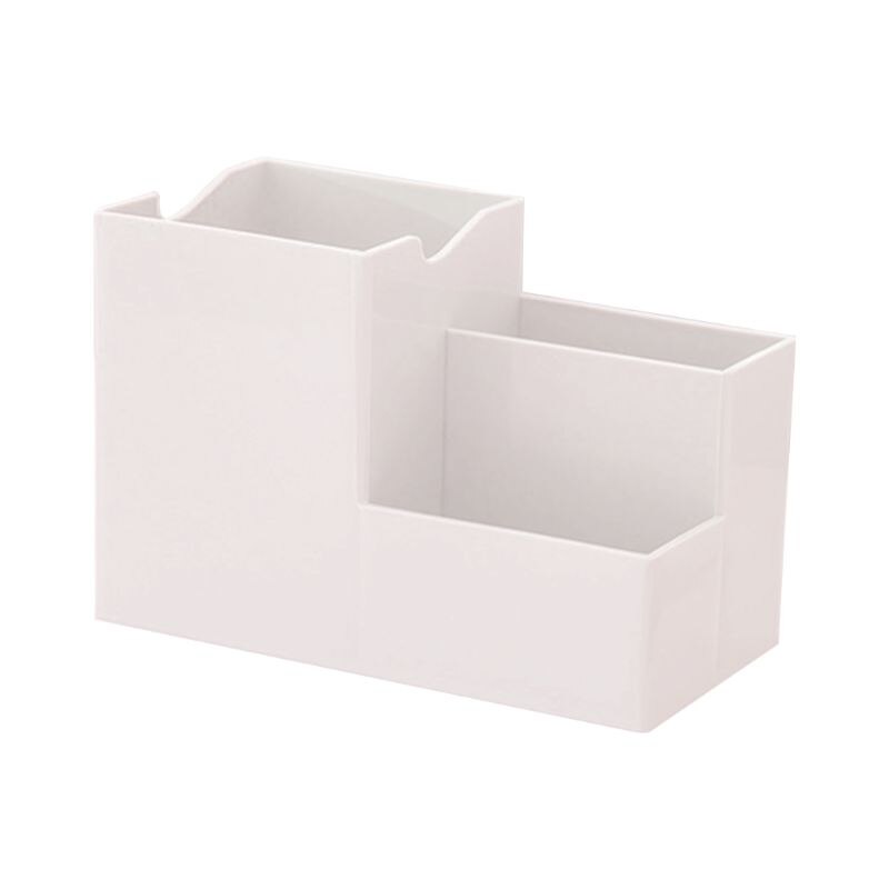 Desktop Pen Holder Organizer Multi-functional Stationery Container Storage Rack: White