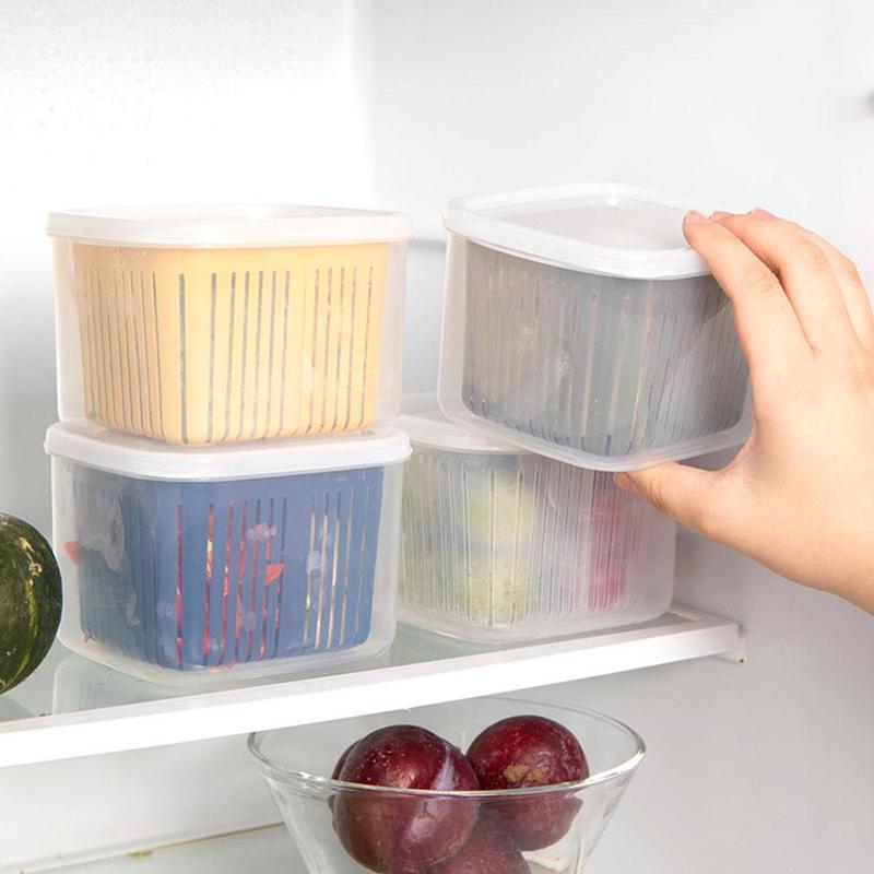 Escurridor de cebolla verde compartimentada, caja de accesorios de almacenamiento para mantener fresca la cebolla sellada, Kit Y3Q0