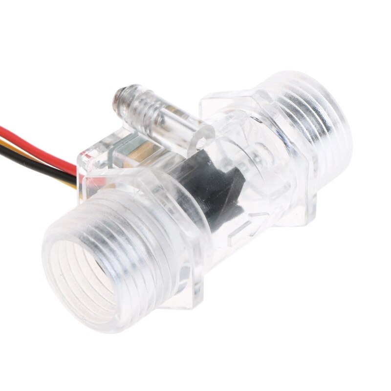 Water Flow Sensor G1/2" Fluid Flow Meter Water Control Transparent Enclosure