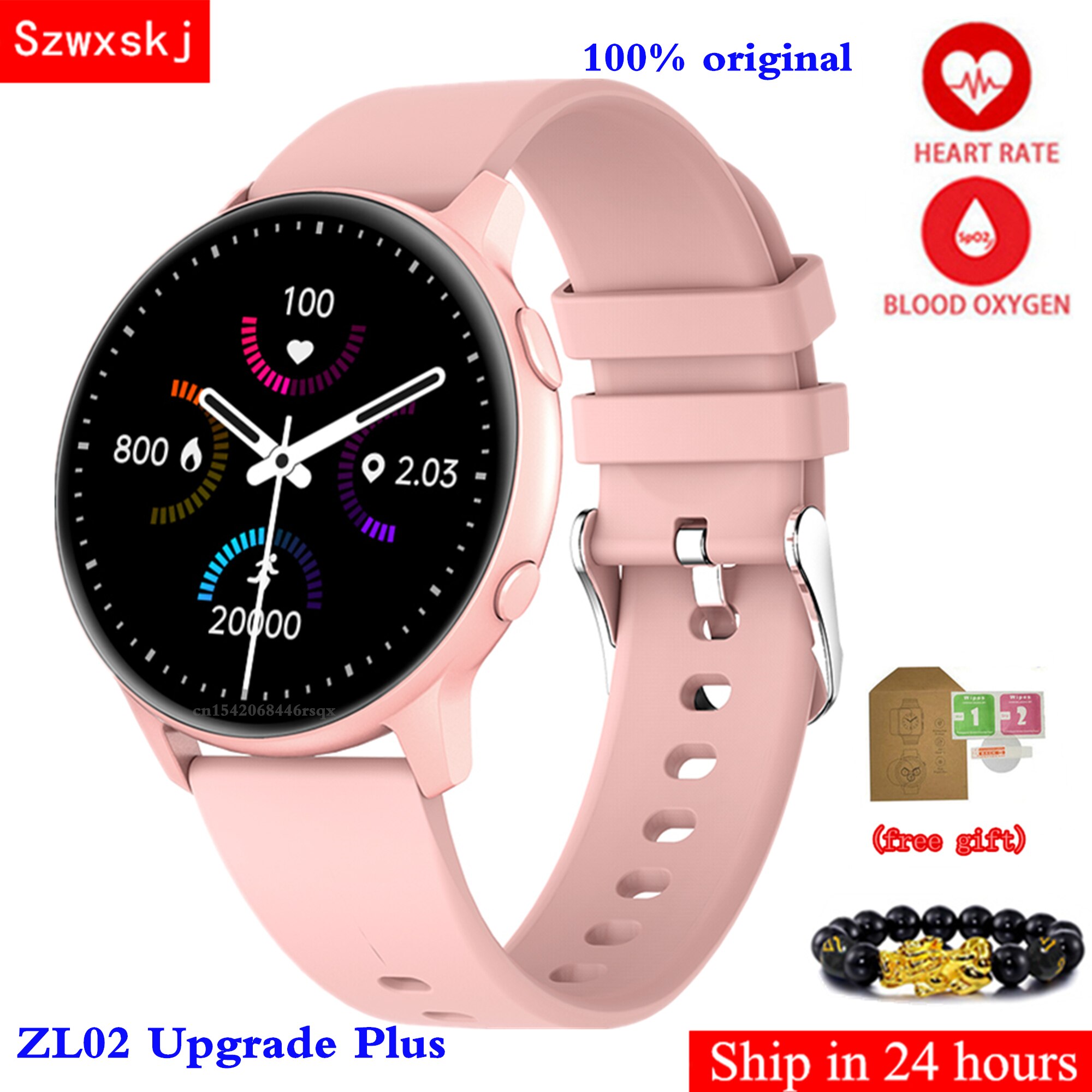 ZL02 Verbeterde ZL02 Plus Smart Horloge 100 + Wijzerplaat Hartslag Bloeddruk Bloed Zuurstof IP68 Waterdichte Pk MX1 android Ios