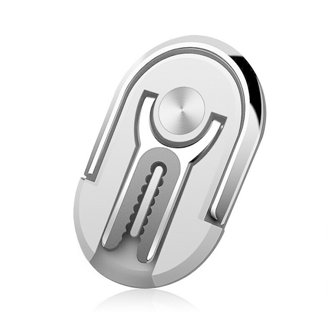 Universal 2 In 1 360 Grad Rotation Auto Air Vent Halterung Handy Finger Ring Halter: Silver