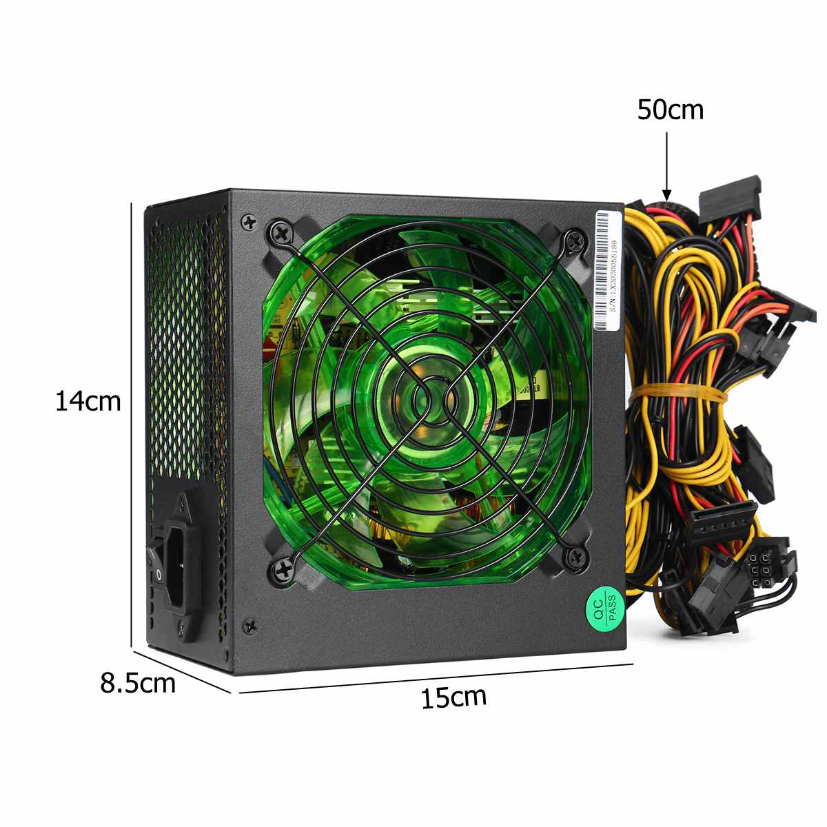Power Supply PC 700W 12V ATX 24 Pin Green LED Fan Power Supplies For Computer For Intel AMD 12cm Fan ATX Power Supply