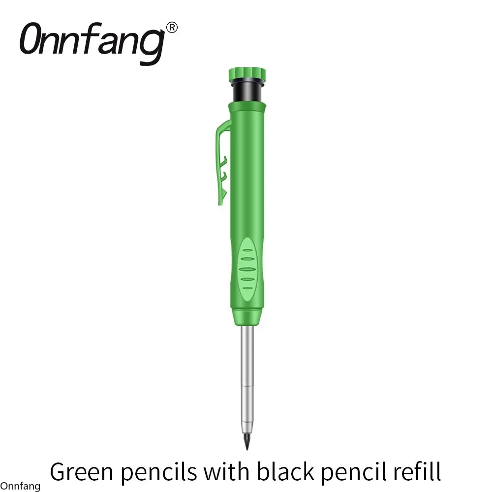 2.8mm Marking Mechanical Pencil Solid Carpenter Scriber Carpenter Scriber with Sharpener for Woodworking Drawing Stationery: Yellow