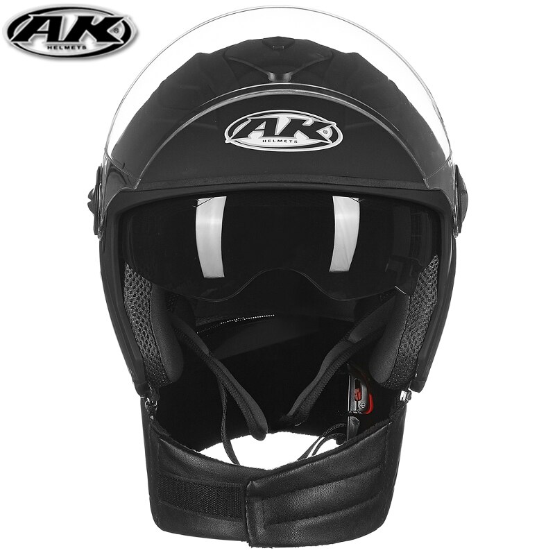 AK vier jahreszeiten elektrische auto halb-abgedeckt helme männer &amp; frauen doppel objektiv herbst winter motorrad helm