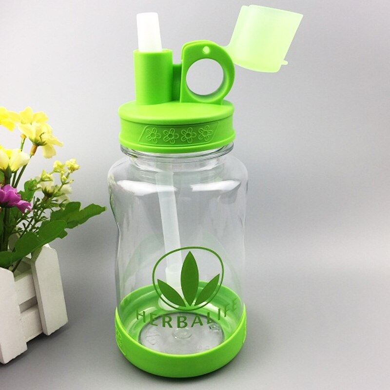 Outlet Pirce 600Ml/1000Ml Herbalife Voeding Plastic Sport Water Fles Met Stro: Green  600ML