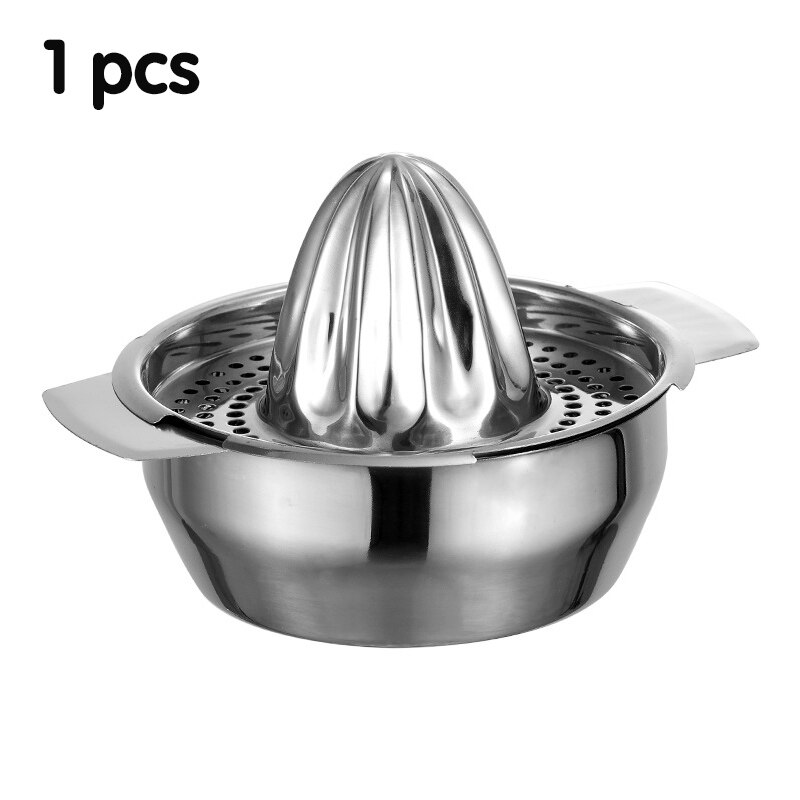 Portable lemon orange manual fruit juicer stainless steel kitchen accessories tools citrus raw hand pressed juice maker: B