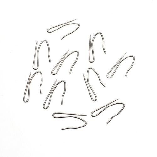 10pcs Curtain Drapery Pin Hooks Silvery great for hanging pleater curtain and achieving traditional look Made of stainless steel: Default Title