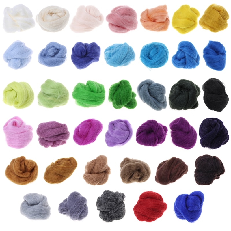 Mode Wol Corriedale Needlefelting Top Zwervende Geverfd Spinning Nat Vilten Fiber