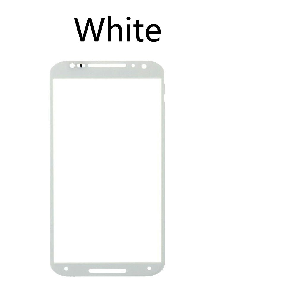 Pantalla táctil para Motorola Moto X 2ª generación, Panel frontal de cristal con lente LCD, cristal exterior para Moto X , Moto XT1092 XT1093 X + 1, 10 Uds.: White