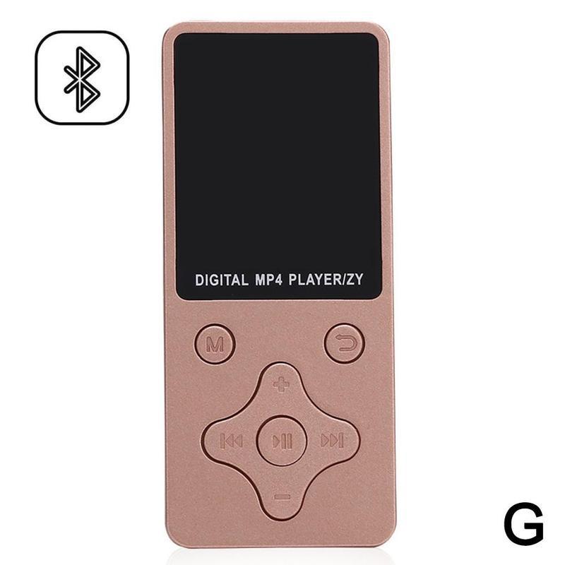 MP3 Player 1.8-Inch Tft-scherm Ultra-Dunne Lossless Geluid Speler Fm Met/Zonder Set Card Tf bluetooth Muziek Recorder V0Q0: Rose Gold