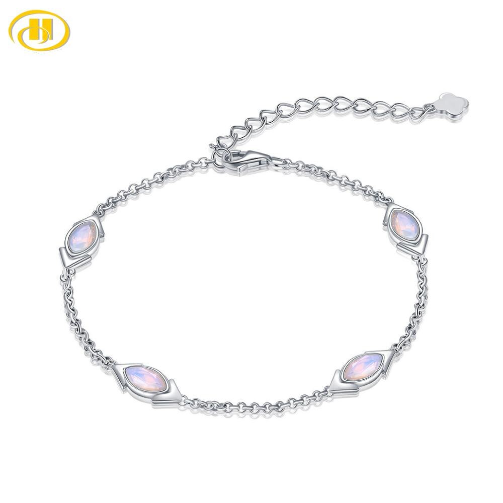 Hutang Nano Opal Armband 925 Sterling Silber Edelstein Feine Elegante Klassische Schmuck für Neue 7,25 zoll + 1,5