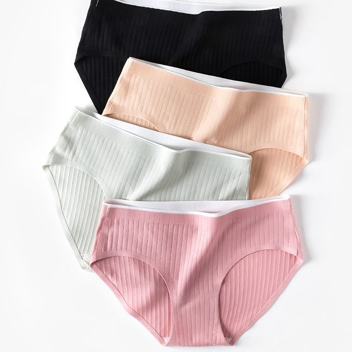 Teen Underwear Adolescent girls cotton briefs In the waist comfortable breathable non-trace ladies underwear: M4 40-55kg