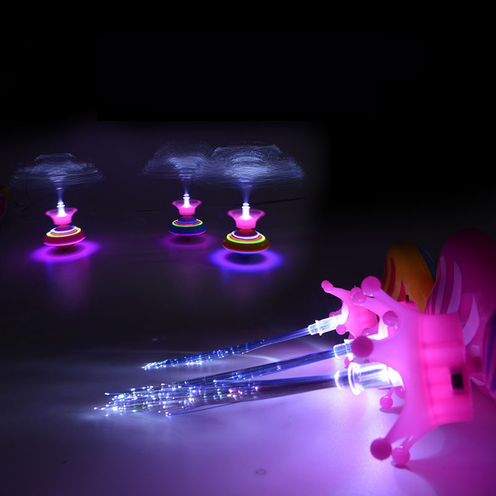 Børn nyhed lysende legetøj gyro automatisk roter elektrisk gyroskop farverigt led lysende lys spil festlegetøj til børn