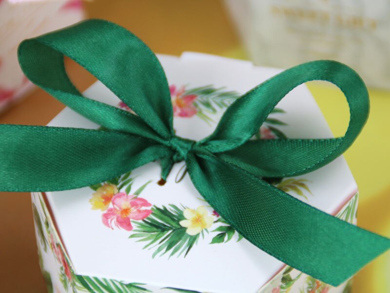 Flamingo Hexagon Candy Box Paper Chocolate Packing Swettt Favor Boxes For Wedding Party Baby Shower Biethday Supplies