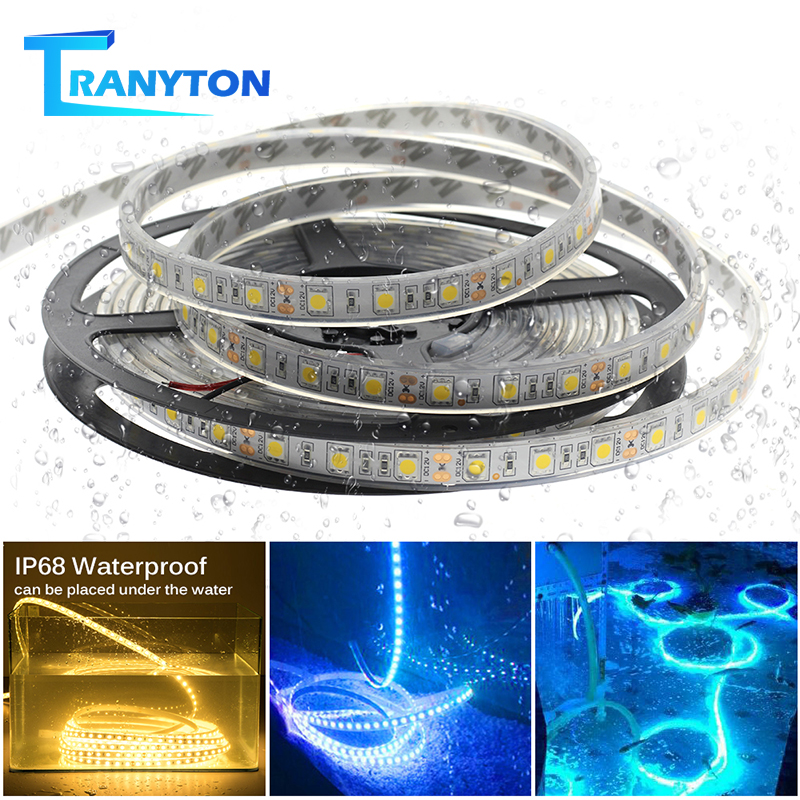 IP67 IP68 Waterdichte Led Strip 5050 DC12V Onderwater & Outdoor Veiligheid Rgb Led Strip Licht 300Leds 60leds/M 5 M/partij