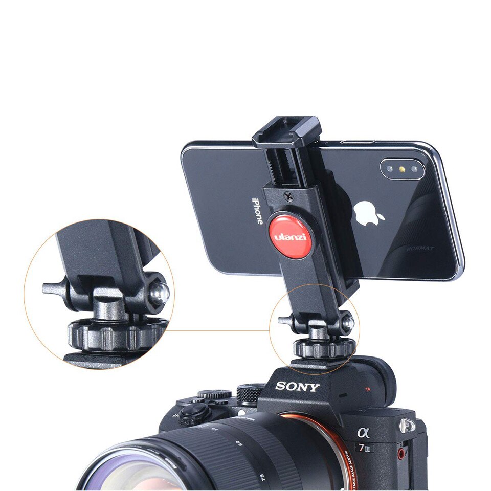 Adaptateur de montage de trépied de téléphone de chaussure chaude avec le support froid de chaussure pour le Microphone lumière LED pour l'appareil-photo de Sony DSLR de Canon de Samsung Samsung