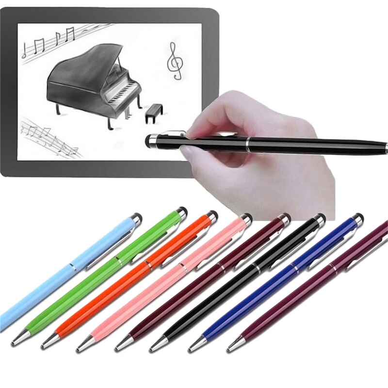 1 pièces 2 en 1 écran tactile stylet stylo à bille pour téléphone