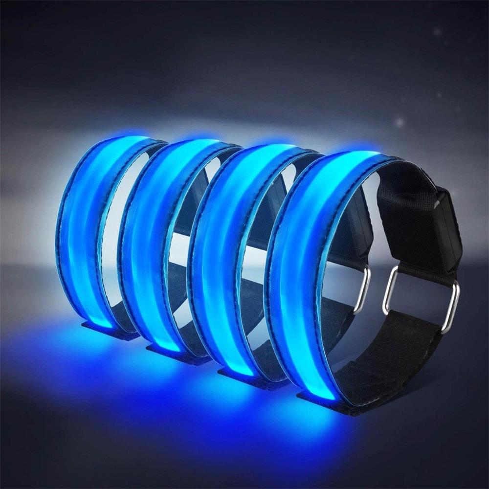 Brazalete LED Slap luces brillo banda correa para correr ciclismo Jogging paquete de 4 brazalete luminoso banda deportiva para Fitness al aire libre