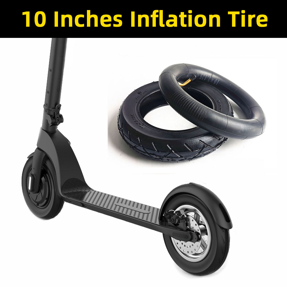 10 tommer ydre dæk og slange 10 x 2/2.125 med bøjet ventil til elektrisk gascooter & elektrisk scooter eller trehjulet cykelbørn