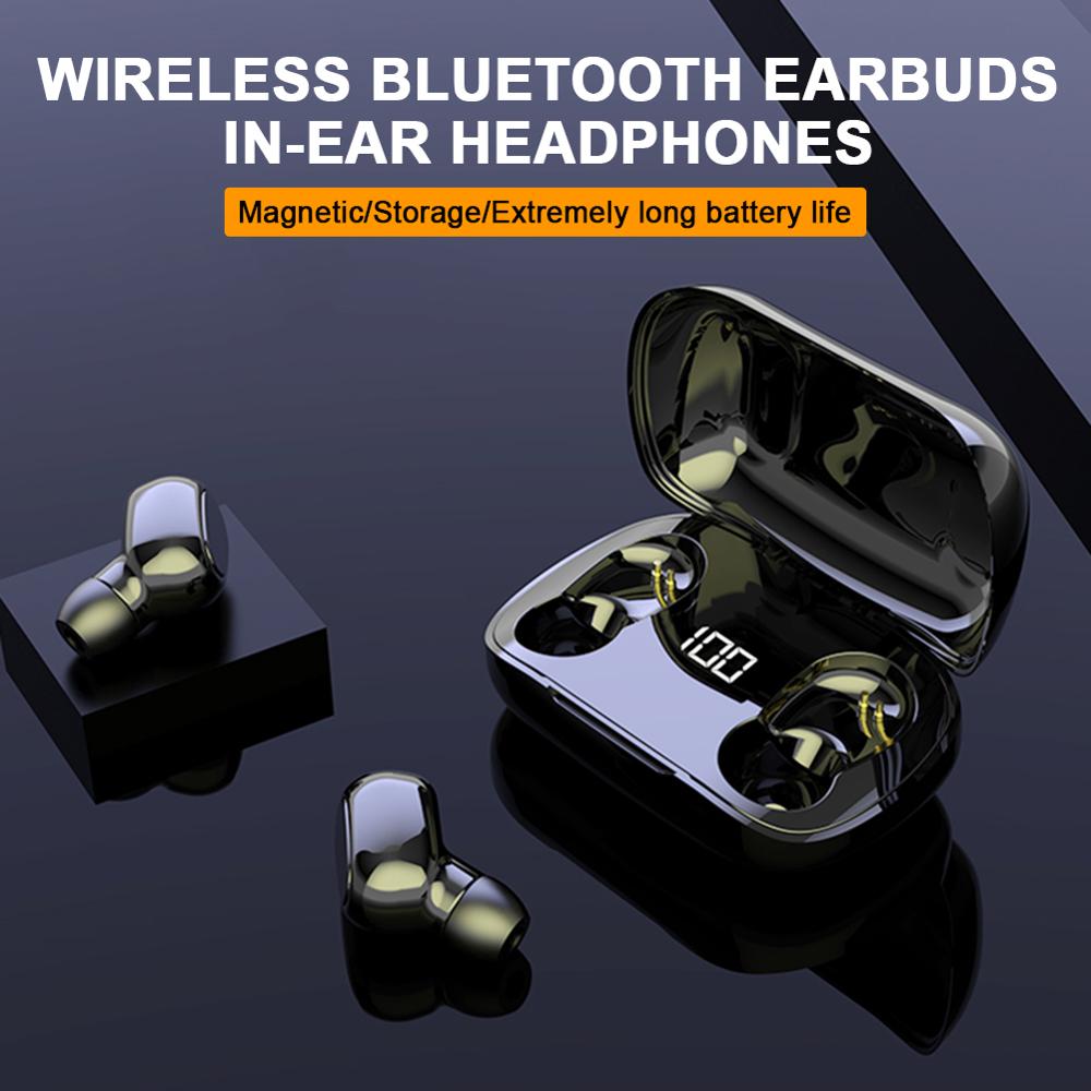 Draadloze Bluetooth Oordopjes In-Ear Hoofdtelefoon Met Digitale Display Opladen Doos IPX5 Waterdichte Sport Oortelefoon