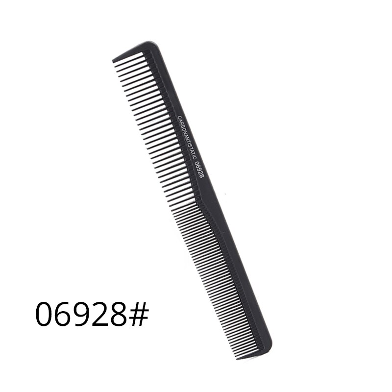 Top Friseur Pinsel Afro Kamm Schwanz Kamm Schwarz Carbon Faser Und Edelstahl Spieß Und Wärme Beständig Teasing Kamm: 06928