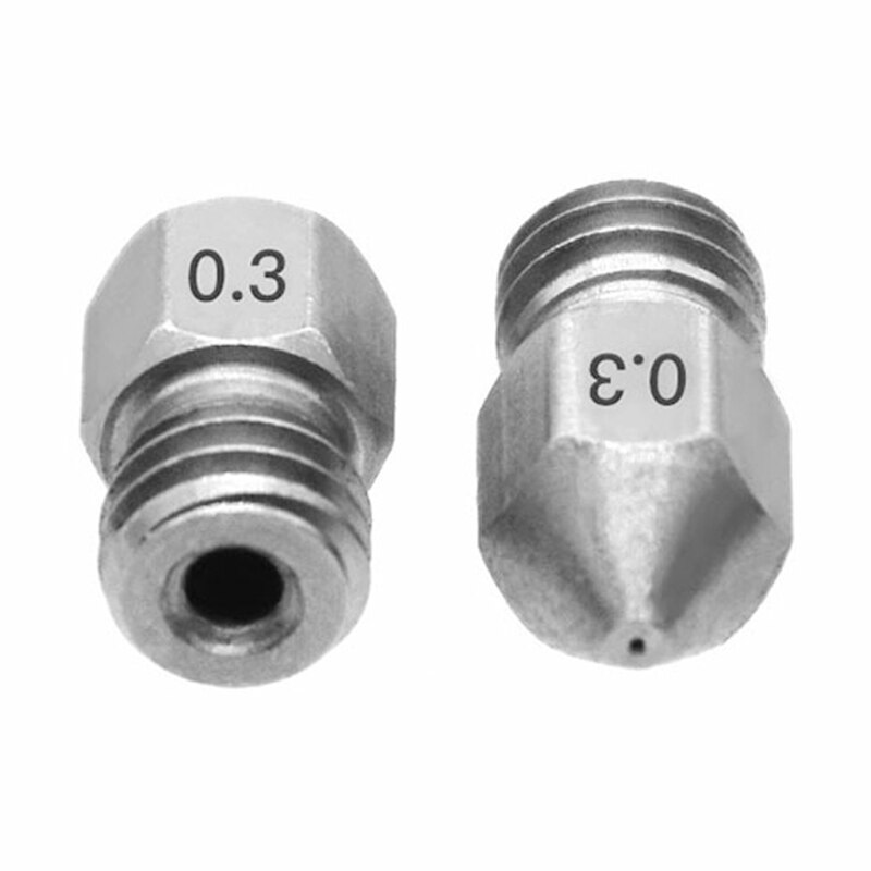 2Pcs 0.2mm 3D Printer MK8 Extruder Brass Nozzle Printheads for MK8 MakerBot