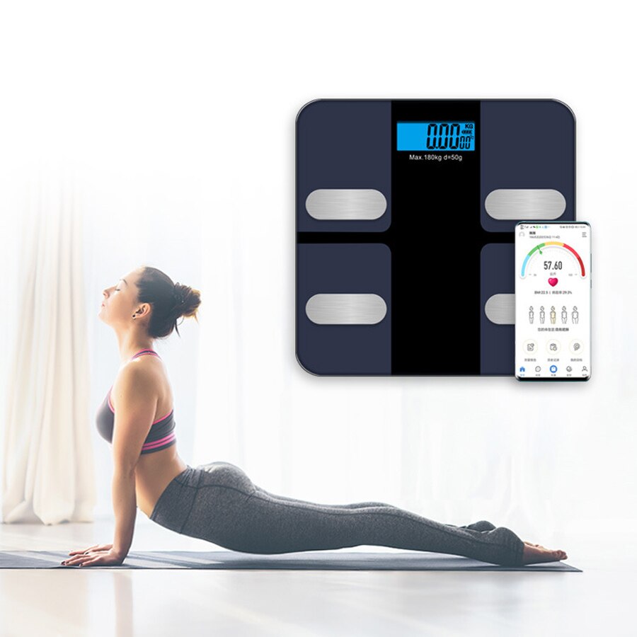 High Sensitivity Digital Body Weight Scale Smart Balance Connected Bathroom Body Fat Scale Human Weighing Scale Body Fat Weight