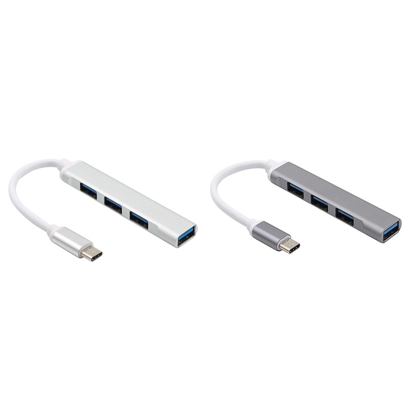 Usb c hub 3.0 tipo c 4 portas multi divisor adaptador otg para xiaomi pc acessórios do computador