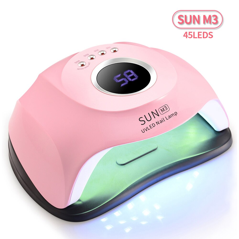 Lámpara de uñas LED UV de 120W, 54 Uds., LED de alta potencia para esmalte de Gel, curado de esmalte de Gel con detección de movimiento: SUN M3
