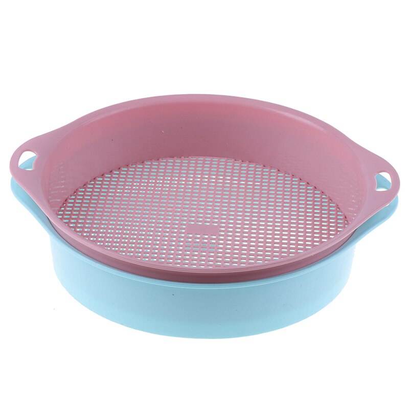 1pc Plastic Garden Soil Sieve for Compost Soil Stone Mesh Gardening Tool Soil sieve Flower Nursery Plant Prop Knit Sieve