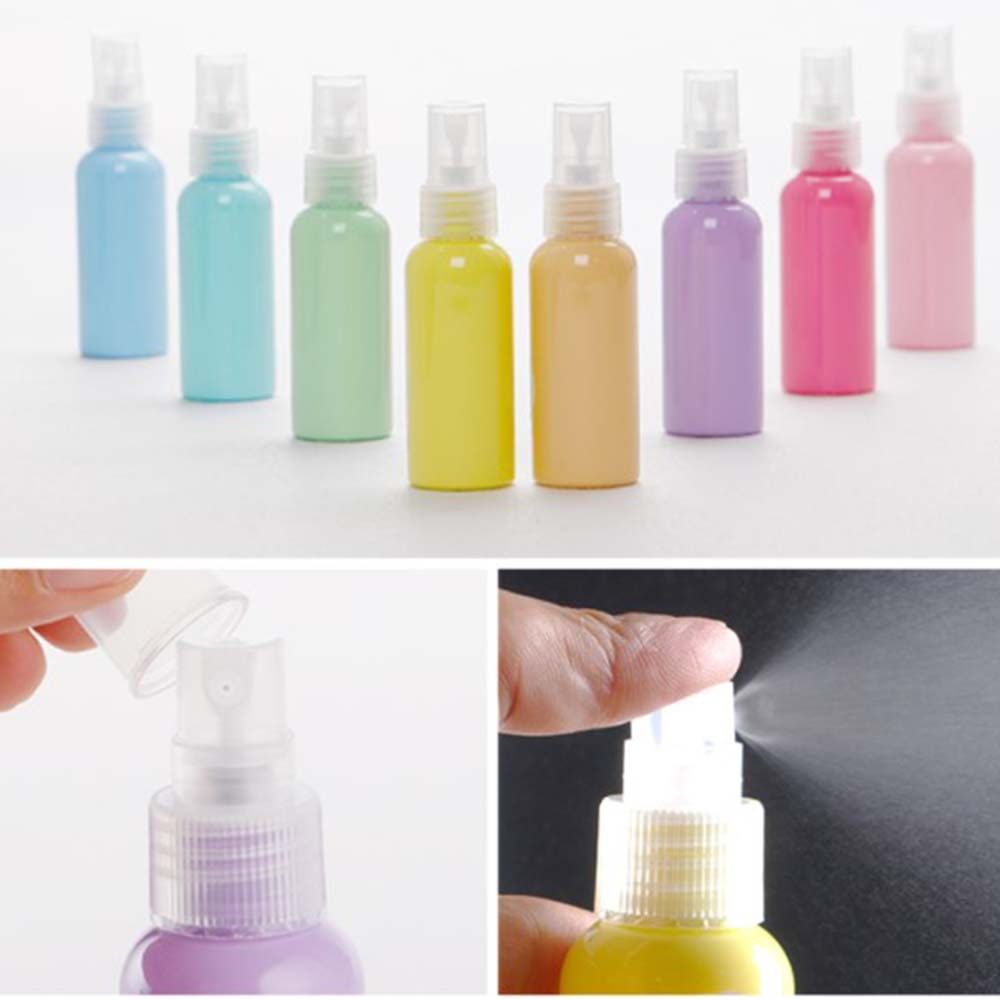 1 Pc 50ml Candy Color Spray Bottle Portable Travel Refillable Bottles Fine Mist Spray Bottle Cosmetic Container