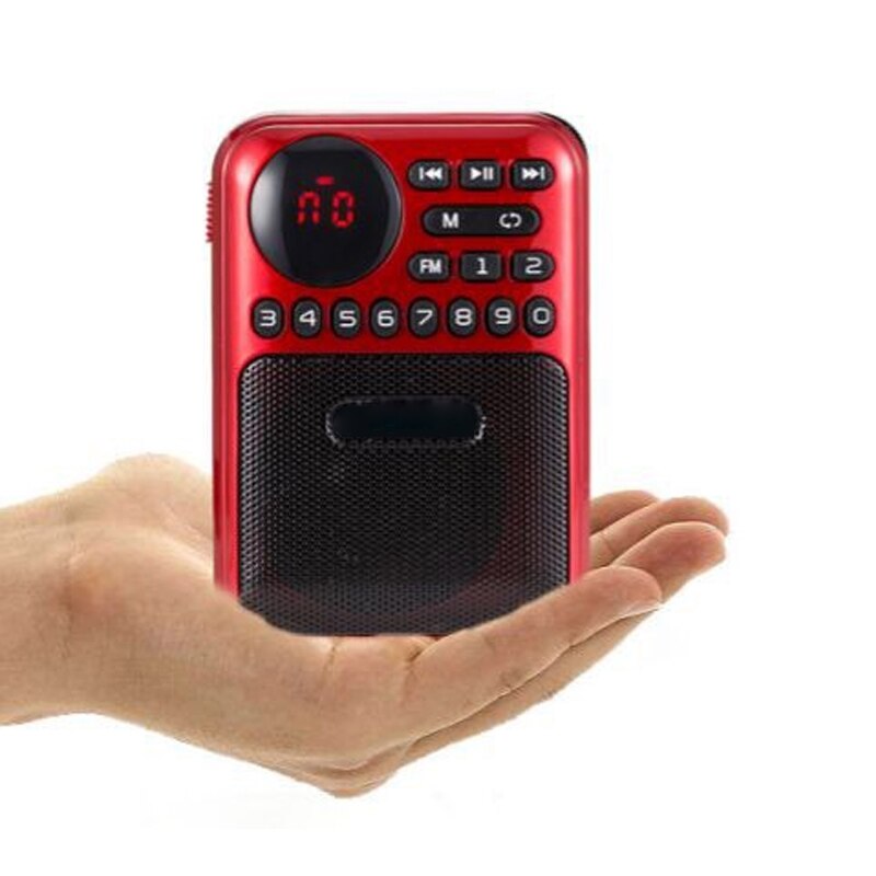 JINSERTA Mini Fm Stereo Radio Draagbare Mode Band Luidspreker USB Mp3-speler Fm Ontvanger Luidspreker