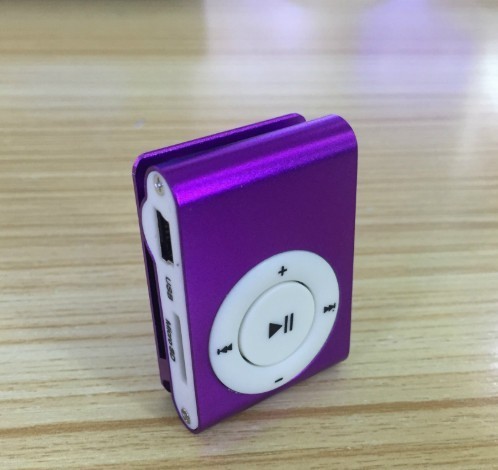 SeenDa Portable Mini Clip MP3 Muziekspeler USB MP3 Player Ondersteuning Micro TF Card Slot Snoep Kleuren Spiegel Sport MP3 speler: Purple