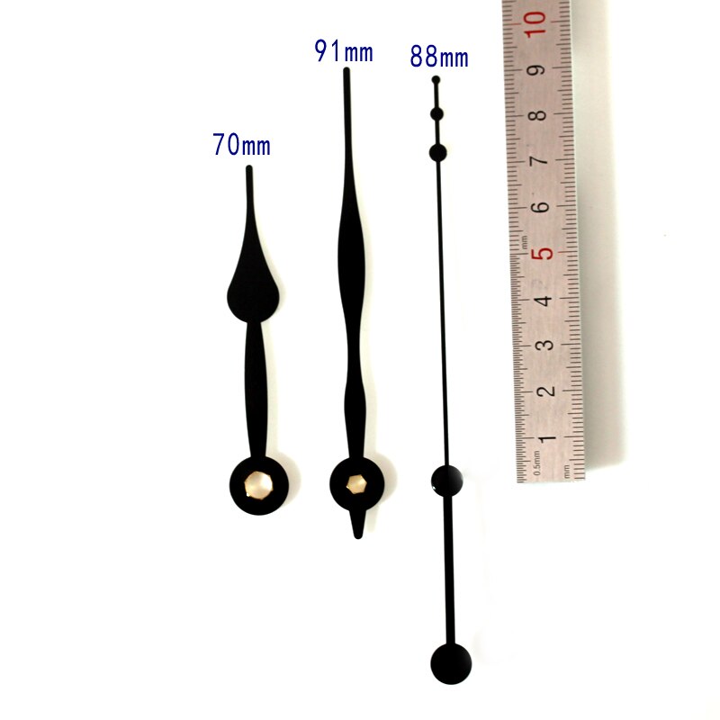 52# zwarte wijzers (alleen wijzers) metalen aluminium doe-het-zelf wijzers kwartsklok accessoire doe-het-zelf klok kits