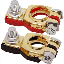 2Pcs Automotive Battery Terminal Clamp Clip Connector Battery Terminal Precision Processing, Stable Characteristics, High Reliab: Copper