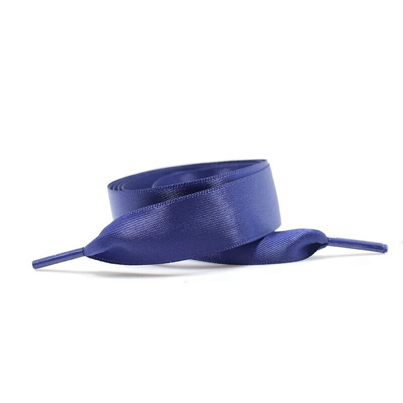 1 Paar 2cm Breite Satin Schnürsenkel flache Seide Band Schnürsenkel Stiefel Turnschuhe Schnürsenkel 19 Farben Länge 80cm 100cm 120cm S-1: Himmel Blau / 100cm