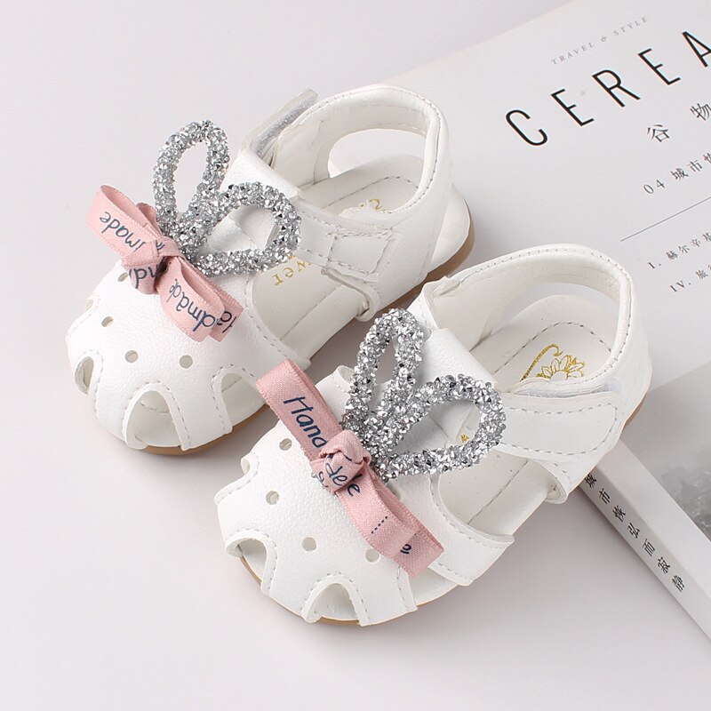 Binnenzool 11.5-15.5Cm Zomer Meisje Baby Peuter Schoenen Zachte Bodem Sandalen Eerste Wandelaar: white / 8.5